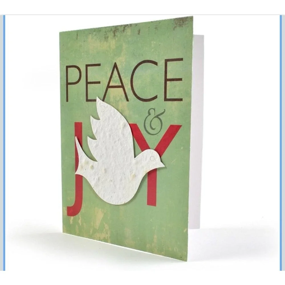 Bloomin Seeds N' Greetings Cards - Handmade Seed Paper -Peace & Joy (8 Pack)